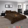 Louis Vuitton Brown Lv Quilt Bedding Set