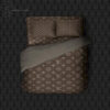 Louis Vuitton Brown Pattern Symbol Full Print Bedding Set