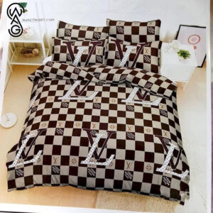 Louis Vuitton Caro Pattern Symbol Full Print Bedding Set