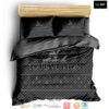 Louis Vuitton Checkered Pattern Black Quilt Bedding Set