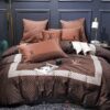 Louis Vuitton Chocolate Color Luxury Brand Bedding Set