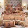 Louis Vuitton Cream Luxury Brand Bedding Set