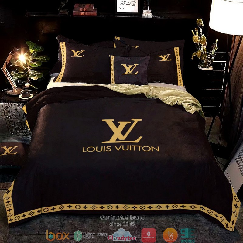 Louis Vuitton Dark Brown Quilt Bedding Set Louis Vuitton Dark Brown Quilt Bedding Set