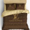 Louis Vuitton Full Brown Luxury Brand Bedding Set