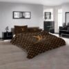 Louis Vuitton Full Dark Brown Luxury Brand Bedding Set