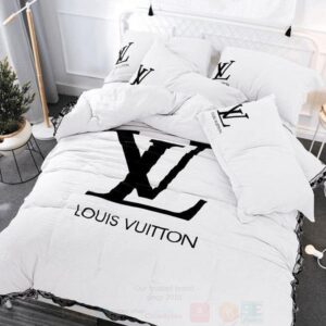 Louis Vuitton Full White Luxury Brand Bedding Set