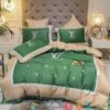 Louis Vuitton Green Apricot Quilt Bedding Set