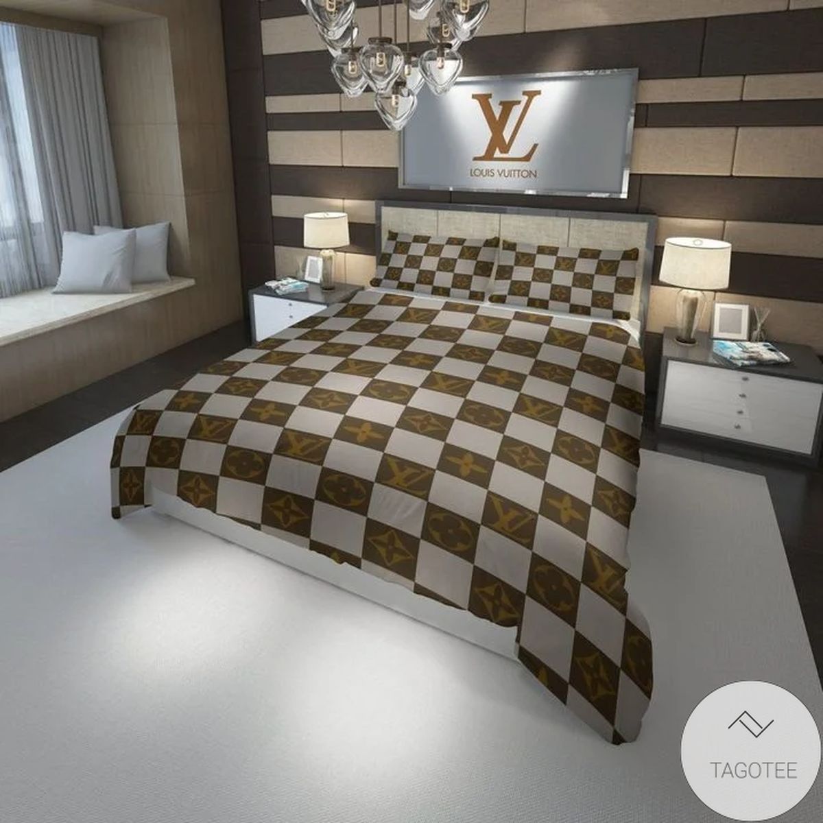 Louis Vuitton Logo Printed Bedding Set Louis Vuitton Logo Printed Bedding Set