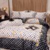 Louis Vuitton Lv Black And White Quilt Bedding Set