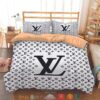 Louis Vuitton Lv Black White Quilt Bedding Set