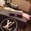 Louis Vuitton Lv Brown Apricot Duvet Cover Bedding Set