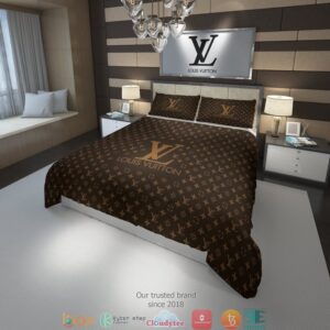 Louis Vuitton Lv Brown Duvet Cover Bedding Set