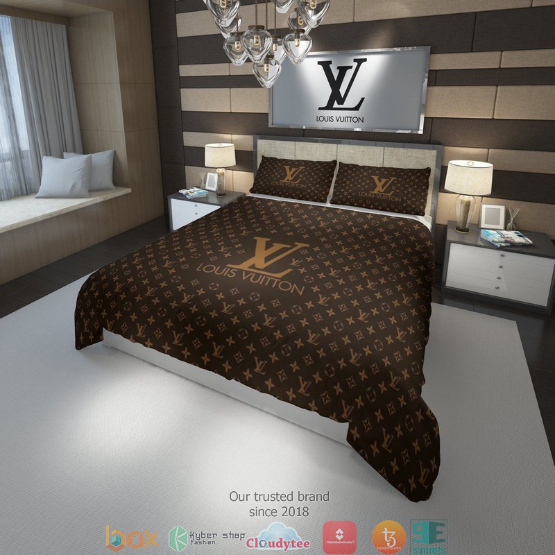 Louis Vuitton Lv Brown Duvet Cover Bedding Set Louis Vuitton Lv Brown Duvet Cover Bedding Set