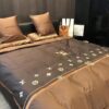 Louis Vuitton Lv Brown Quilt Bedding Set