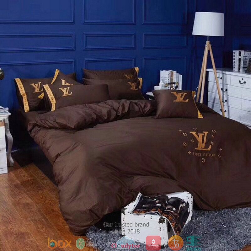 Louis Vuitton Lv Brown Simple Duvet Cover Bedding Set Louis Vuitton Lv Brown Simple Duvet Cover Bedding Set
