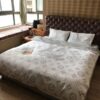 Louis Vuitton Lv Grey And Light Brown Duvet Cover Bedding Set