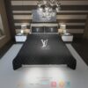 Louis Vuitton Lv Luxury Brand Grey Pattern Quilt Bedding Set