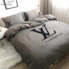 Louis Vuitton Monogram Gray Duvet Cover Bedding Sets
