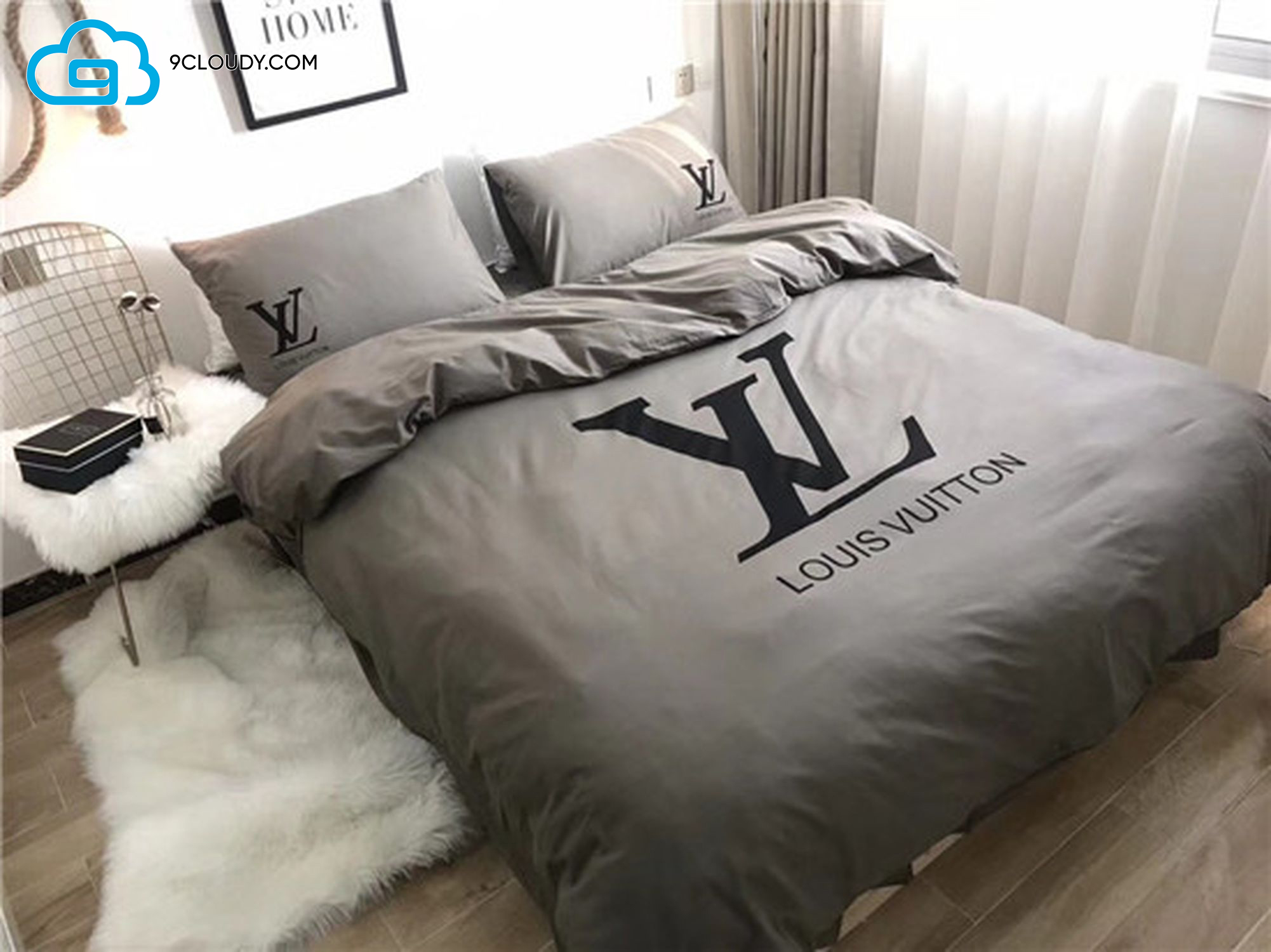 Louis Vuitton Monogram Gray Duvet Cover Bedding Sets Louis Vuitton Monogram Gray Duvet Cover Bedding Sets