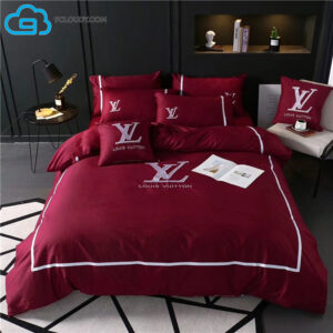 Louis Vuitton Monogram Red Duvet Cover Bedding Sets