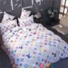Louis Vuitton Multicolor White Duvet Cover Bedding Set
