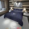 Louis Vuitton Navy Blue Quilt Bedding Set