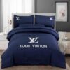 Louis Vuitton Navy Luxury Brand Bedding Set