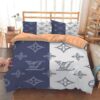 Louis Vuitton Navy-White Luxury Brand Bedding Set