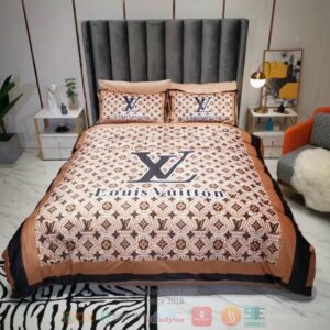 Louis Vuitton Ochre Pattern Quilt Bedding Set