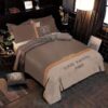 Louis Vuitton Paris Brown Luxury Brand Bedding Set