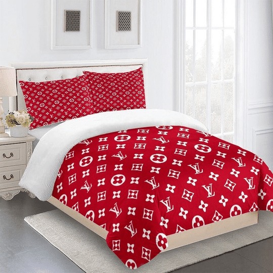 Louis-Vuitton-Red-Cover-Bedding-Set-1