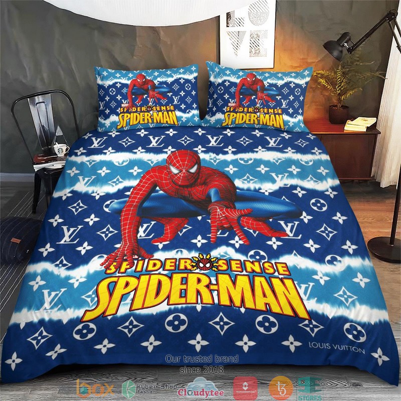 Louis Vuitton Spider Man Quilt Bedding Set Louis Vuitton Spider Man Quilt Bedding Set