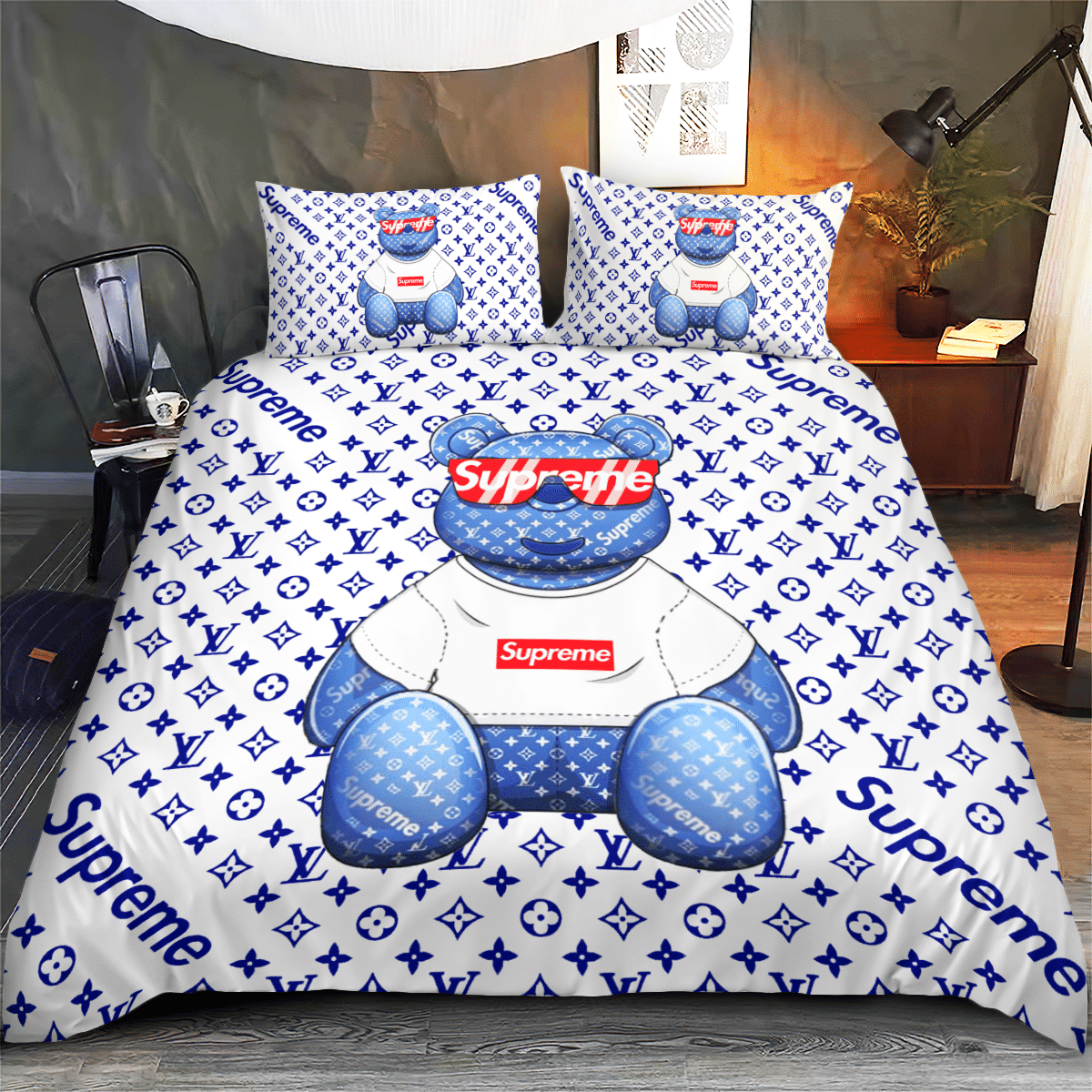 Louis Vuitton Supreme Bear Bedding Set Louis Vuitton Supreme Bear Bedding Set