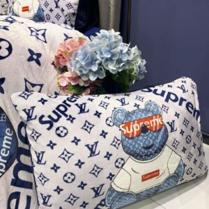 Louis Vuitton Supreme Blue Bear Luxury Bedding Set