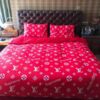 Louis Vuitton Supreme Red Duvet Cover Bedding Set