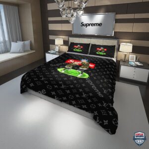Louis Vuitton Supreme Rick And Morty Bedding Set