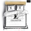 Louis Vuitton White-Black Luxury Brand Bedding Set
