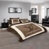 Louis Vuitton White-Brown Luxury Brand Bedding Set