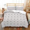 Louis Vuitton White Pattern Quilt Bedding Set