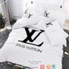 Louis Vuitton White Simple Quilt Bedding Set