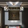 Louis Vuitton Yellow Logo Brown Duvet Cover Bedding Set