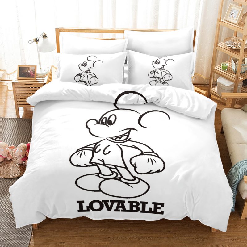 Lovable Mickey Mouse Duvet Cover and Pillowcase Set Bedding Set Lovable Mickey Mouse Duvet Cover and Pillowcase Set Bedding Set
