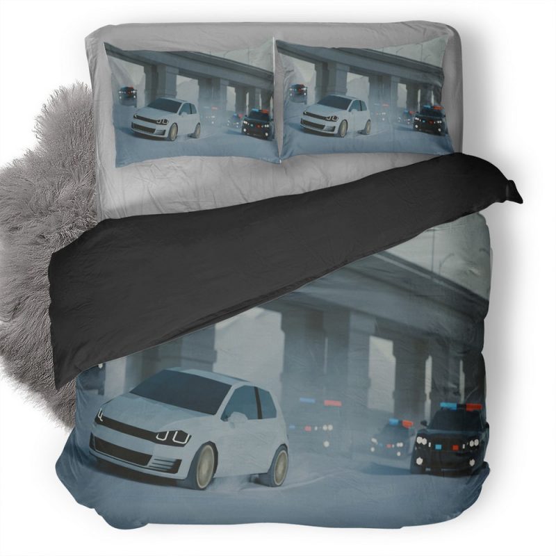 Low Poly Art Volkswagen Police Chase Yg Duvet Cover and Pillowcase Set Bedding Set Low Poly Art Volkswagen Police Chase Yg Duvet Cover and Pillowcase Set Bedding Set