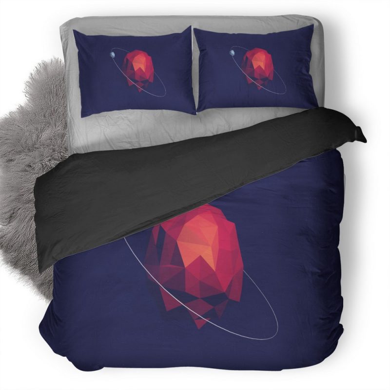 Low Poly Planet Wide Duvet Cover and Pillowcase Set Bedding Set Low Poly Planet Wide Duvet Cover and Pillowcase Set Bedding Set