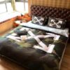 Luxury Off White Logo Green Camo Bedding Set