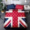 Lv And Flag Of The United Kingdom Full Print Duvet Cover Bedding Set
