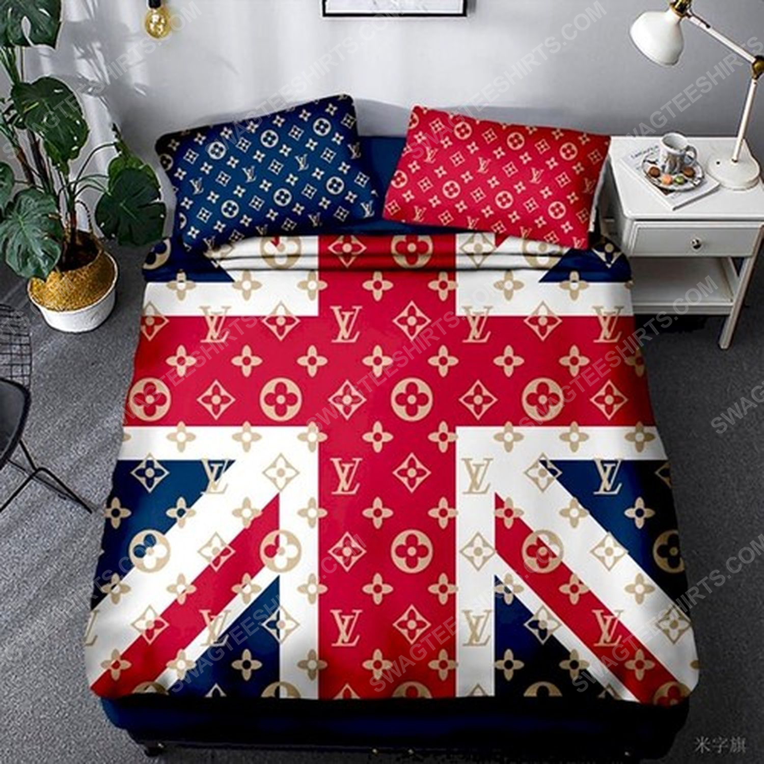 Lv And Flag Of The United Kingdom Full Print Duvet Cover Bedding Set Lv And Flag Of The United Kingdom Full Print Duvet Cover Bedding Set