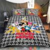 Lv Houndstooth Mickey Mouse And Friends Quilt Bedding Set