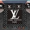 Lv Louis Vuitton Black-White Caro Inspired Bedding Set