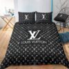 Lv Louis Vuitton Black-White Inspired Bedding Set